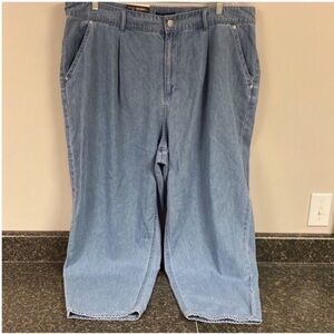 nwt who what wear tapered light blue jeans 20w